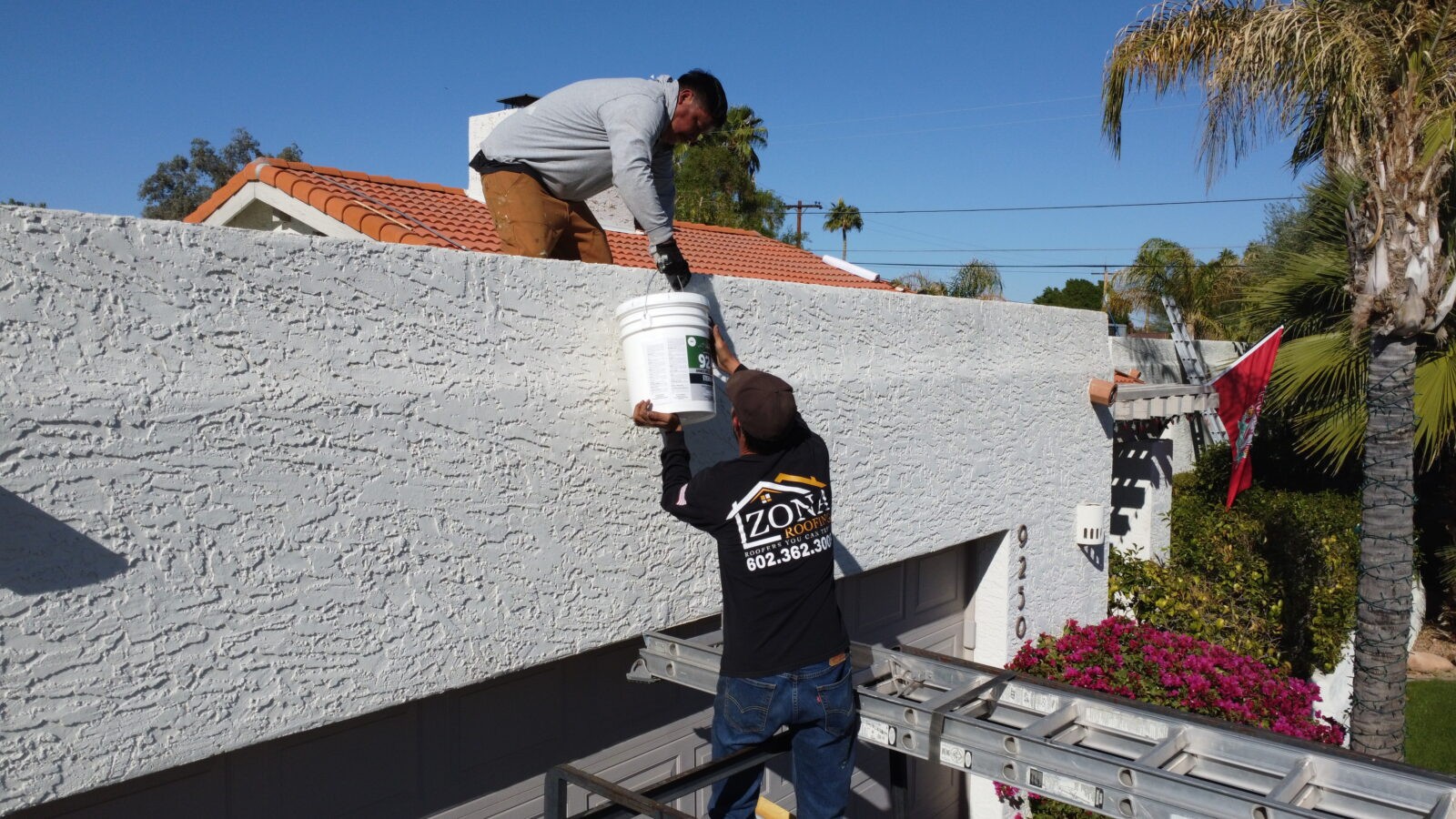 Teamwork For a New Repair, done by Zona Roofing Team