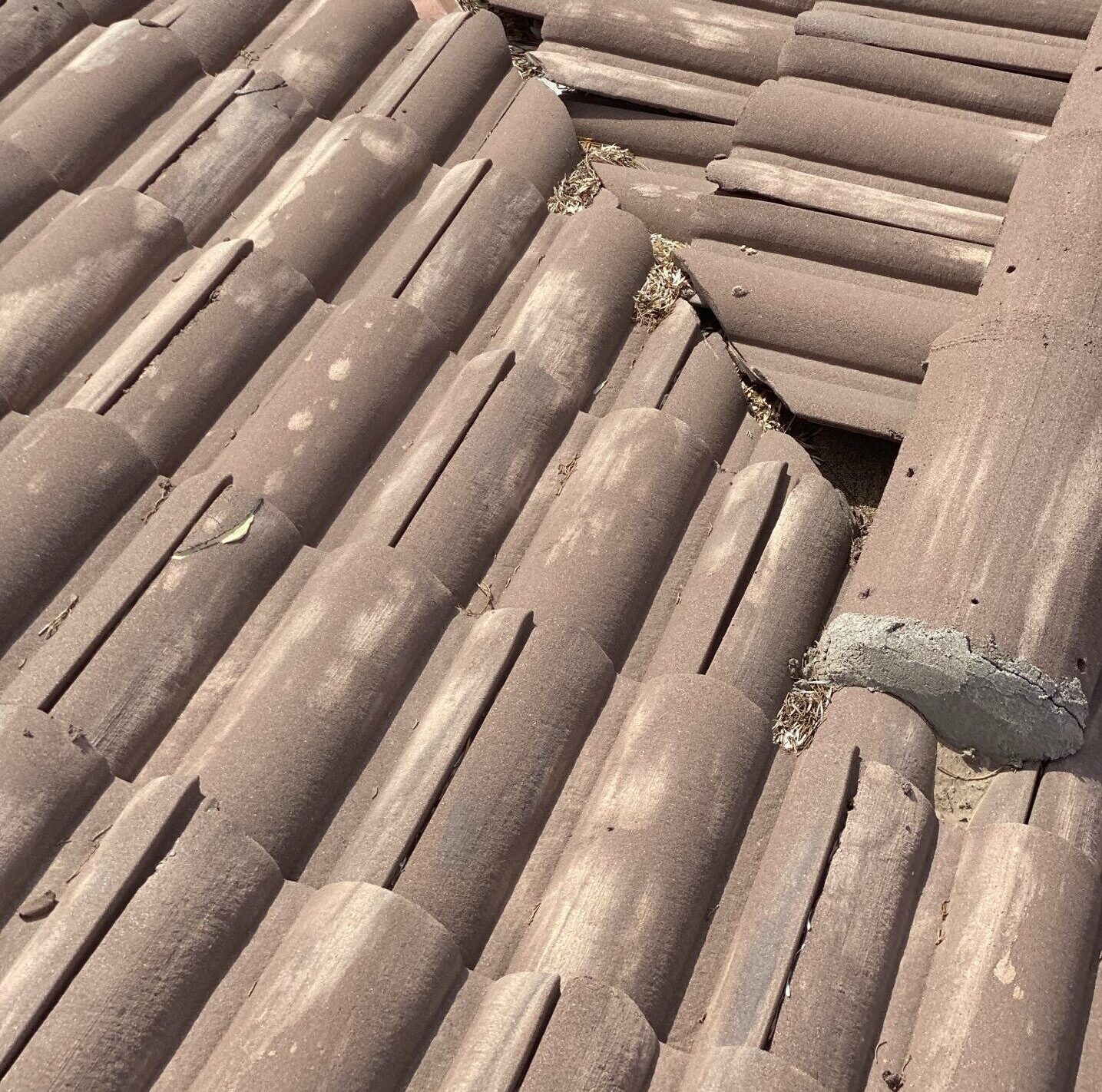tile roof damage